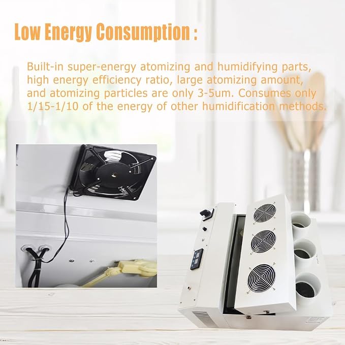 Ultrasonic Humidifier 24kg/h Portable Continuous Cool Mist Maker Humidifier - Image 2