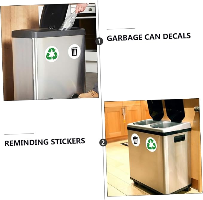 6 Sheets Self-Adhesive Garbage Classification Label Stickers - Image 2