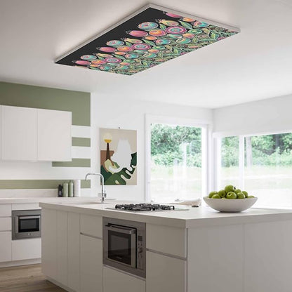 Fluorescent Light Covers for Ceiling Lights Colorful Flowers Magnetic Light - Image 2