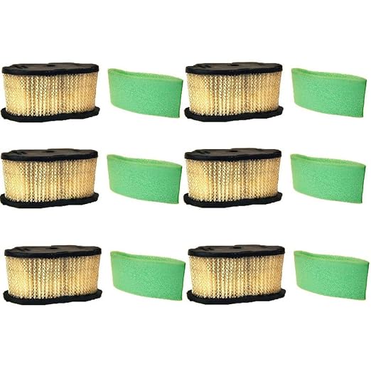 Stevens Lake Parts Set of 6 Air Filter & Pre-Filter Set Fits Universal Products by Unknown