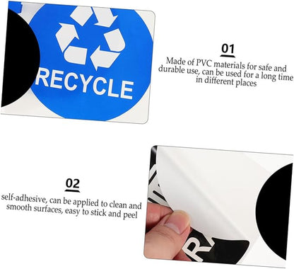 8pcs Garbage Can Stickers Waste Sorting Decals Recycling Bin Sticker Kitchen - Image 7