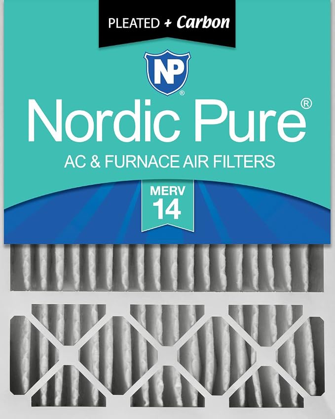 Nordic Pure 20x25x5 Lennox X6673 X6675 Replacement AC Filter MERV 14 + Carbon 1 by NordicPure