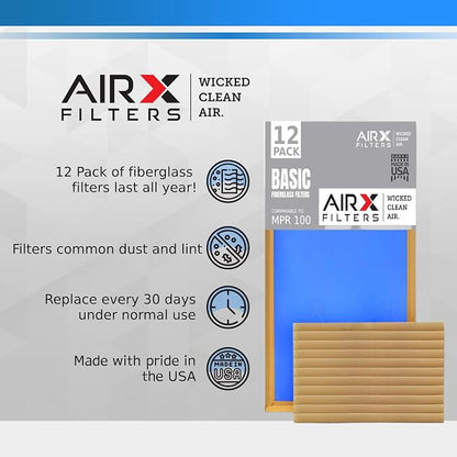 12x30x1 Air Filter Comparable to MPR 100 Basic Economy Furnace Filters - Image 4