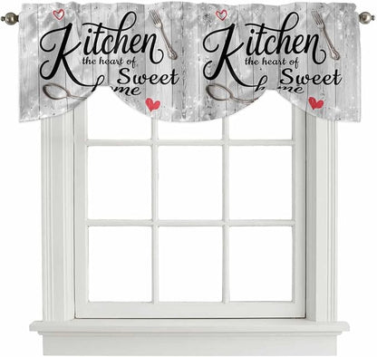 Kitchen Knife Fork Tie Up Valance Curtains by Unknown