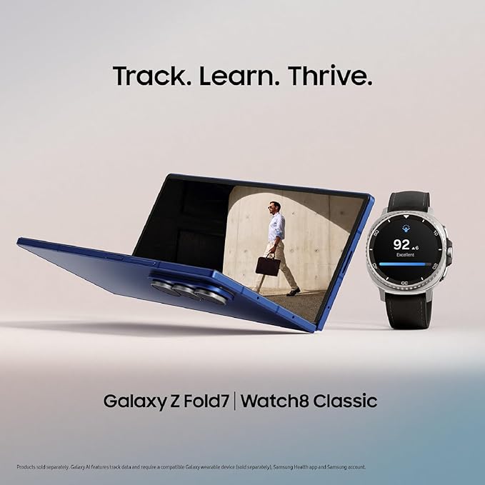 Samsung Galaxy Watch 8 Classic (2025) 46mm LTE Smartwatch, Cushion Design, Rotating Bezel, Quick Button, Sleep Coaching, Running Coach, Energy Score, White [US Version, 2 Yr Warranty]