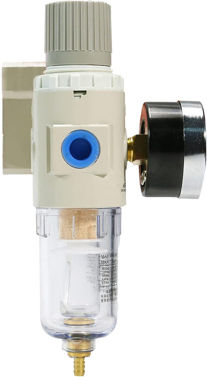 1/4" NPT Compressed Air Filter Regulator Lubricator Combo Pneumatic Air Dryer - Image 3