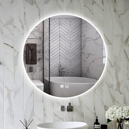 LED Illuminated Bathroom Mirror Round Wall Mirror - Image 2
