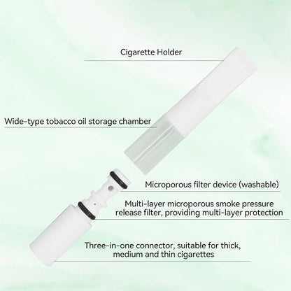 Cigarette Filters Pure White Set 10pcs Cigarette Holder Reusable Clean Tar - Image 5