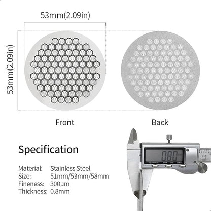 watchget 53mm Espresso Puck Screen Reusable Mesh Coffee Filter 0.8mm Thickness - Image 2