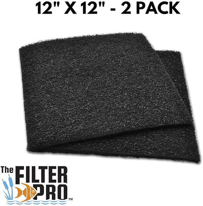 Carbon Fine Filter Media, 3/8" Thick, 2 Pack, Ponds or Water Gardens, Made in - Image 2