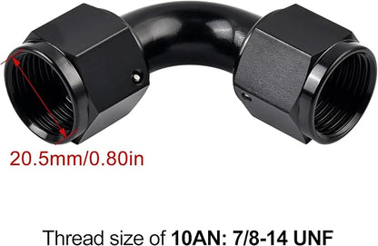 EVIL ENERGY 10AN Female to 10AN Female 90 Degree Swivel Coupler Union Fitting - Image 3