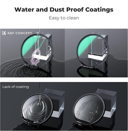 K&F CONCEPT 82mm Black Diffusion 1/4 Filter Mist Cinematic Effect Filter - Image 5