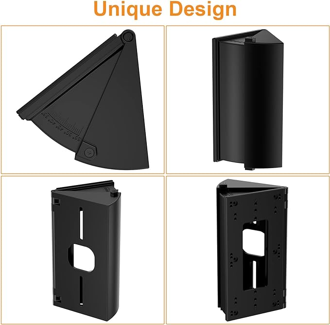 NANW Adjustable 30 to 55 Degree Doorbell Angle Mount Compatible with Video Doorbell 1/2/3/4/Wired/Pro/(2020 Release)/Battery Doorbell Plus, Camera Mount Holder Bracket Wedge for Apartment