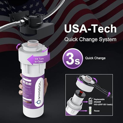 Under Sink Water Filter System, NSF/ANSI 42&53 Improve Taste, EZ Change Life - Image 3