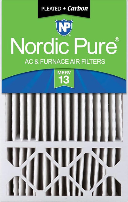 Nordic Pure 16x25x5 Honeywell Replacement Air Filters MERV 13 Plus Carbon 1 Pack by NordicPure