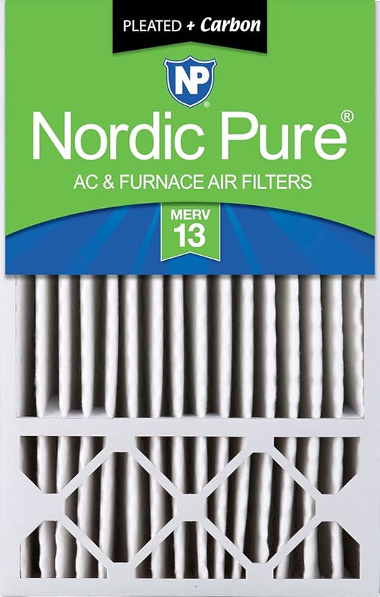 Nordic Pure 16x25x5 Honeywell Replacement Air Filters MERV 13 Plus Carbon 1 Pack by NordicPure