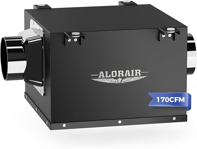 ALORAIR 4 Inch Quiet Inline Bathroom Exhaust Fan, 170 CFM Ventilation Fan for Small Bathroom, Laundry Room, Attic – Compact & Durable Design, Easy to Install