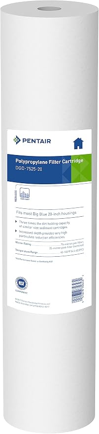 Pentair Pentek DGD-7525-20 Big Blue Water Filter, 20-Inch Whole House Sediment by PENTAIRPENTEK