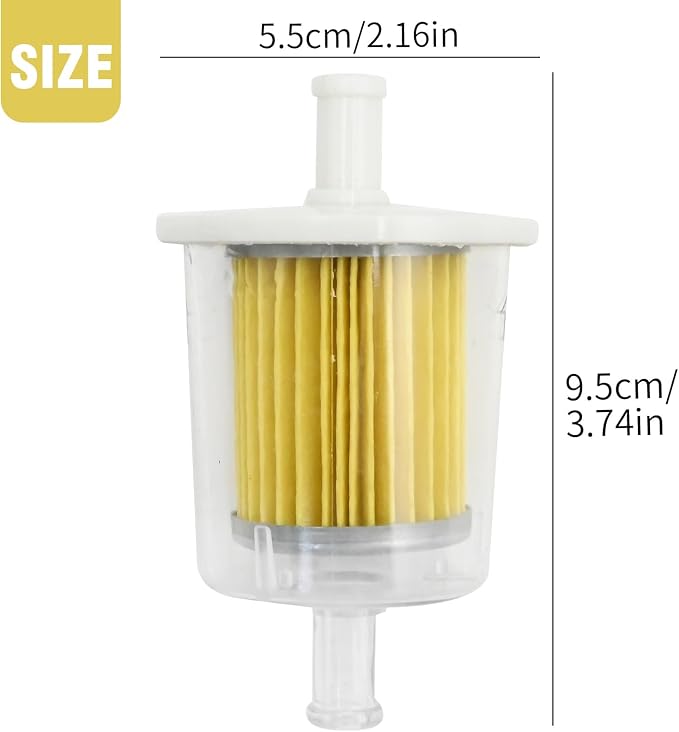 5 Pack 3/8" Universal Fuel Filters, Inline Gas Fuel Line - Image 2