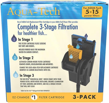 AQUA-TECH EZ-Change No.1 18-Pack Aquarium Filter Cartridge - Image 2