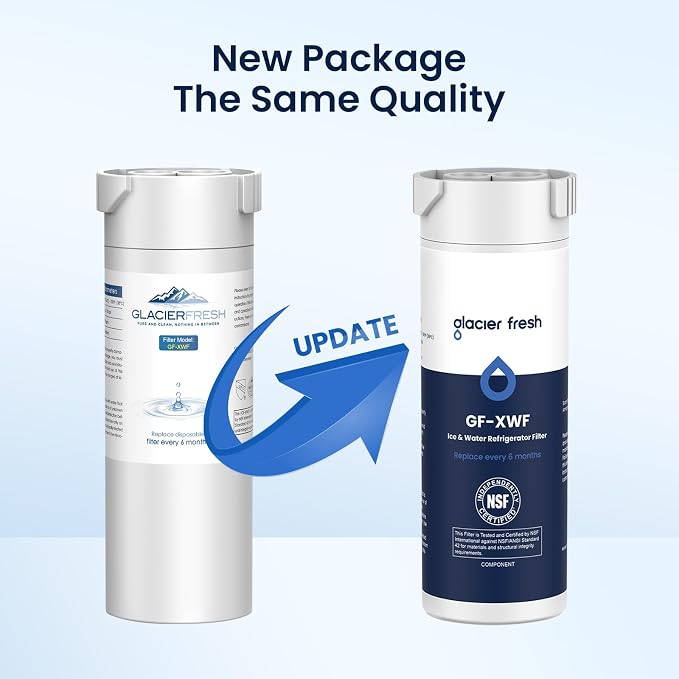 GLACIER FRESH XWF Replacement For GE XWF Refrigerator Water Filter Pack of 2 - Image 3