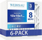 10x10x1 Air Filter MERV 8 MPR 600 6Pack Furnace Filters Pleated HVAC AC Furnace by WEBISAU