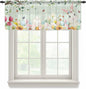 Easter Sheer Valances for Windows 54"x18", Light Filtering Kitchen Curtains by Unknown