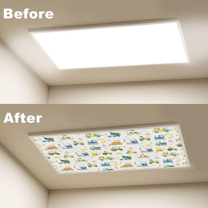 6 Pcs Fluorescent Light Covers for Ceiling Lights Construction Vehicles - Image 4