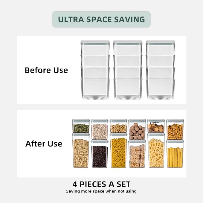 8-Piece Set of Pop Airtight Food Storage Containers - Image 4