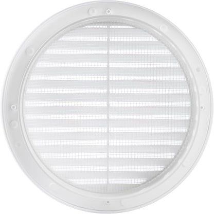 White 6" Inch Round Ventilation Grille - Image 2