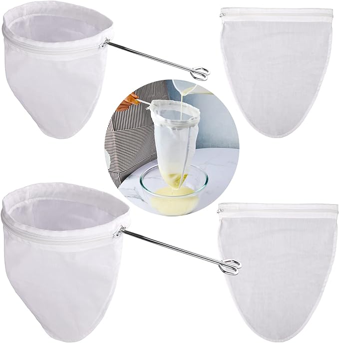 WMKGG Ultra Fine Mesh Strainer Bags, Reusable Mesh Filter Bags by Focusonthekitchensupplies
