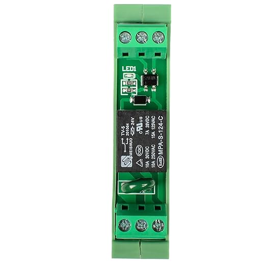 GUETNEU Relay Board, Relay Module 1 Channel 1 SPDT DIN Rail Mount 24V DC/AC, Interface Board(FY-T731C-D24)