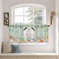 Easter Kitchen Tier Curtains 24 Inch Long 2 Panel Set, Rod Pocket Cafe Small by Unknown