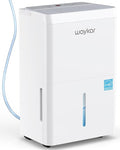 Waykar 150 Pint 2025 Energy Star Dehumidifier with Pump for Large Rooms up to 7,000 Sq. Ft. for Home, Basement, Commercial, Industrial, with Drain Hose & Tank, Auto Defrost, Smart Auto Comfort Mode