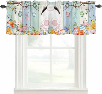 Easter Curtain Valances for Windows, Kitchen Valance Window Treatment, Spring by Unknown