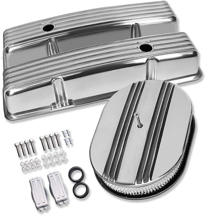 Tall Valve Covers For SBC 283 305 327 350 400 1958-1986 and 12" Oval Air by IMOOA