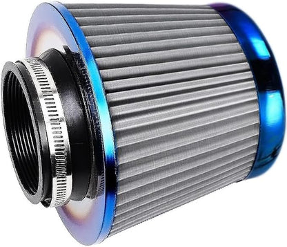 Cold Air Intake Filter, High Performance, Washable Filter, Clamp-On Replacement by MUGERACING