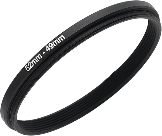 52mm to 49mm Step-up Adapter Rings Filter Adapter Black Metal Step Down Filter by Unknown