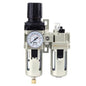 SNS 1/4" NPT Compressed Air Filter Regulator Lubricator Two Units Combo FRL by SNS