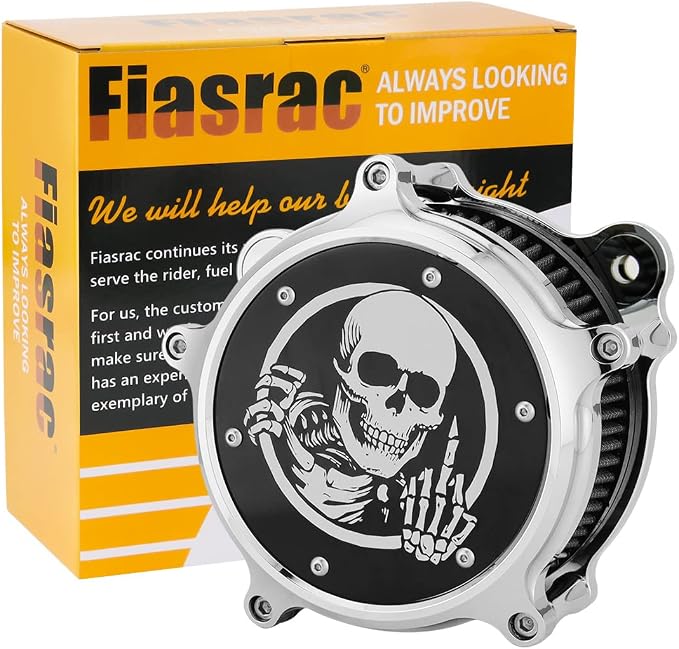 Air Filter Intake Filter System Kit Cnc Cut Air Cleaner Chrome Filter Kit - Image 3