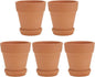 5pcs Red Clay Succulent Pots by Yardenfun