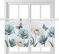 Blue Tulips Kitchen Curtains 24 Inch Length, Small Window Curtains Tab Top by Unknown