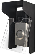 Flip Video Metal Doorbell Rain Cover Sun Shield Hood Plate, Weather Protection Cover Compatible for most doorbells