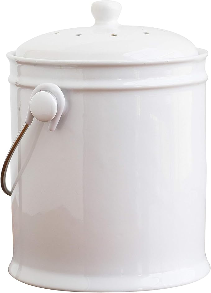 Natural Home 1-Gallon Ceramic Compost Bin by Unknown