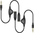 PChero 3.5mm Headphone Extension Cables, 2pcs 3.5mm Male to Female Stereo Audio Extension Cord with Volume Adjustment Control for Smartphone Tablets MP3 Players - 10inch
