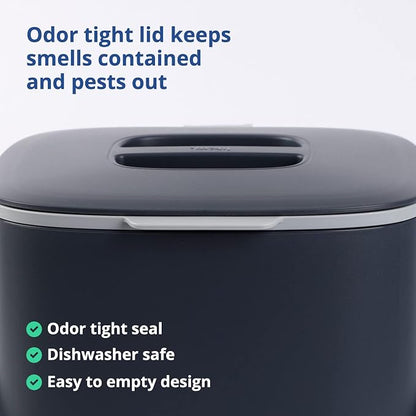 Blue Ginkgo Kitchen Compost Bin – Filter-Free, Odor-Tight Countertop Food Waste - Image 4