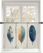 Sheer Curtains 54 Inch Length, Boho Ombre Vintage Wooden Grain Privacy Voile by Unknown