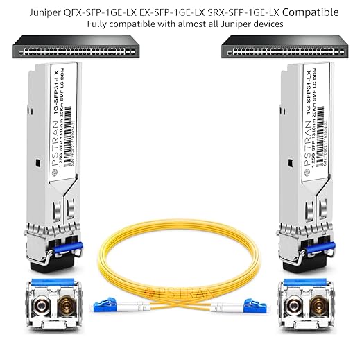OPSTRAN 1000BASE-LX/LH SFP Optical Transceiver Module Compatible with Juniper QFX-SFP-1GE-LX EX-SFP-1GE-LX SRX-SFP-1GE-LX 1310nm 20km DDM Duplex LC SMF
