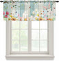 Easter Sheer Valances for Windows 54"x18", Light Filtering Kitchen Curtains by Unknown