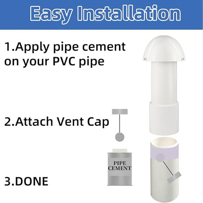 3 Inch Vent Stack Pipe Filter, Sewer Vent Filter Septic Tank Roof Vent Filters - Image 7